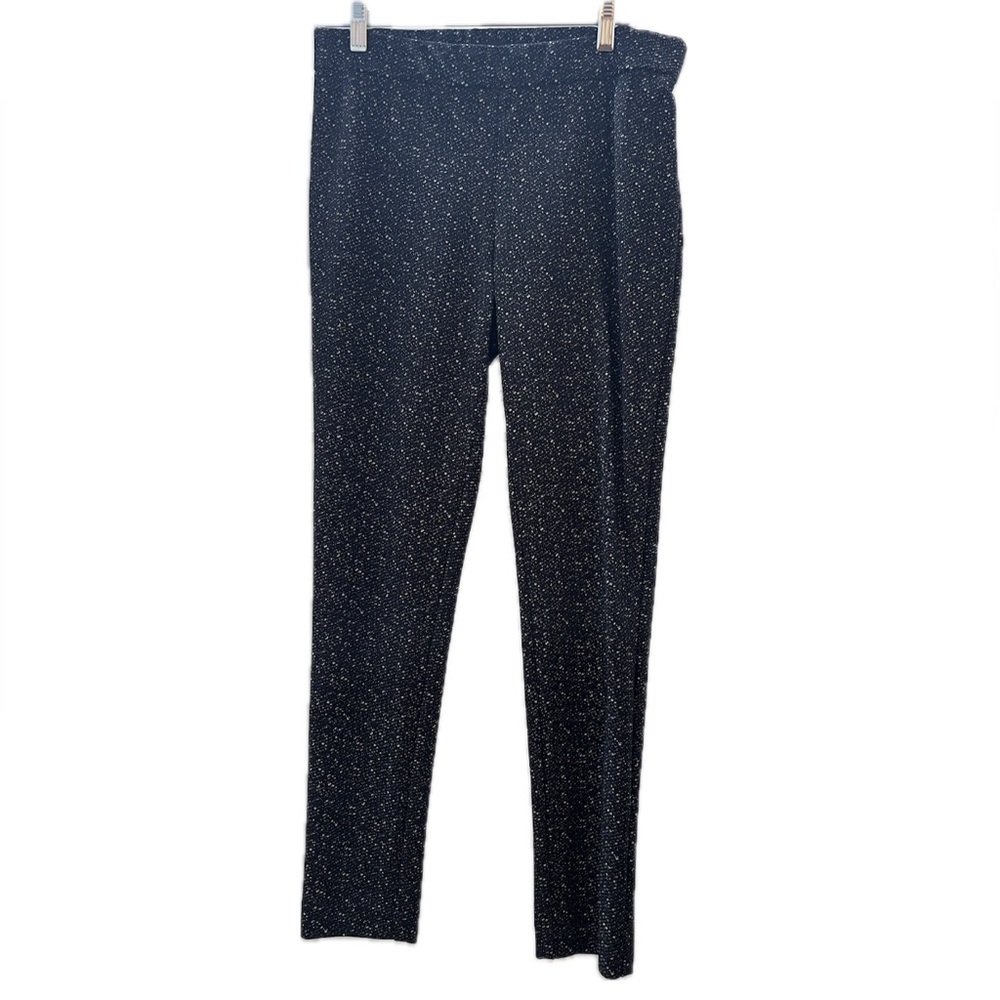 THEORY Large charcoal gray-multi slim leg pull on pants EUC